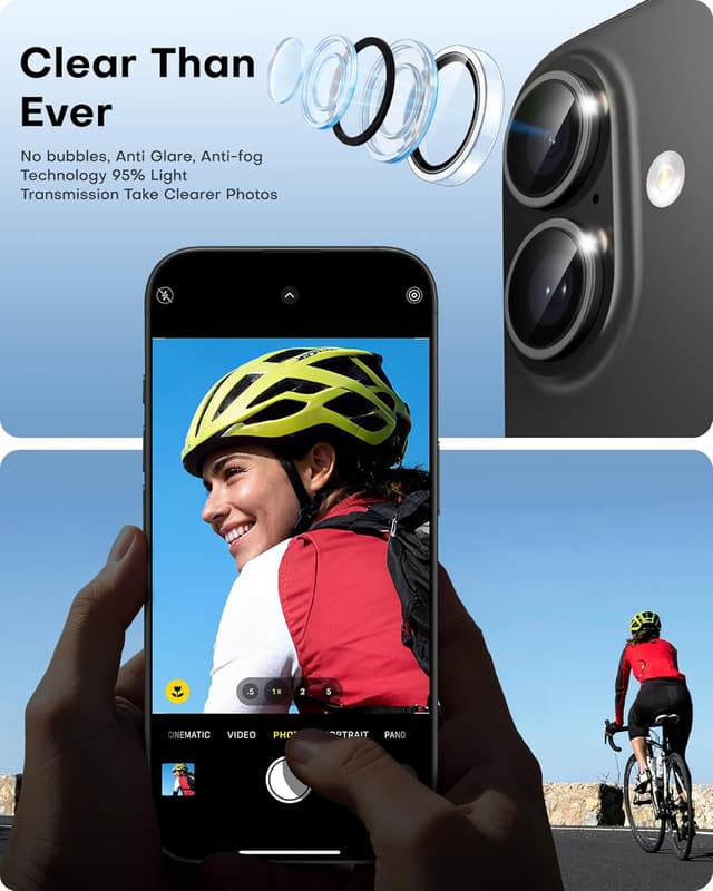 Detalle de 2+1 iPhone 16 screen protector set