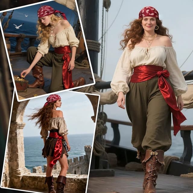 Thumbnail 1 de Kasahara Ensemble Accessoires Pirate Déguisement