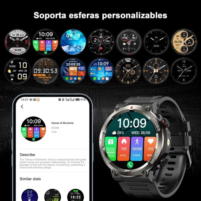 Thumbnail 6 de IOWODO Reloj Inteligente Hombre 1.45