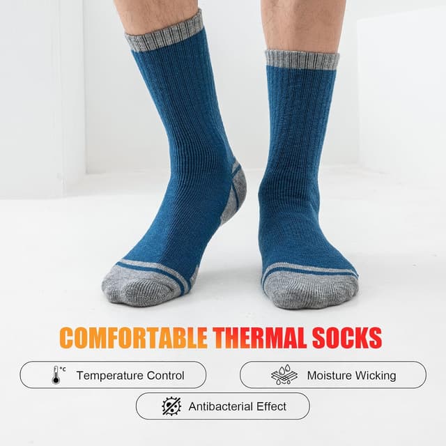 Detalle 1 de Calze trekking in lana merino Stoeury