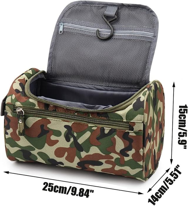 Detalle de ONEGenug Kulturbeutel Reise Kulturtasche 25x15x15 cm – zum Aufhängen für Herren & Damen