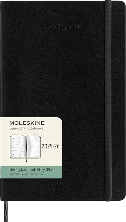 Detalle de Moleskine Weekly Planner 2025-2026 Agenda semanal 18 meses 13 x 21 cm
