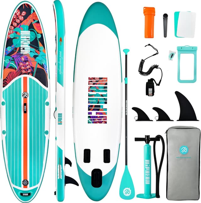 Imagen de Niphean Inflatable 10’6” Stand Up Paddle Board with SUP Accessories, Anti-Slip EVA Deck (Adults & Youth) en OfertitasTOP