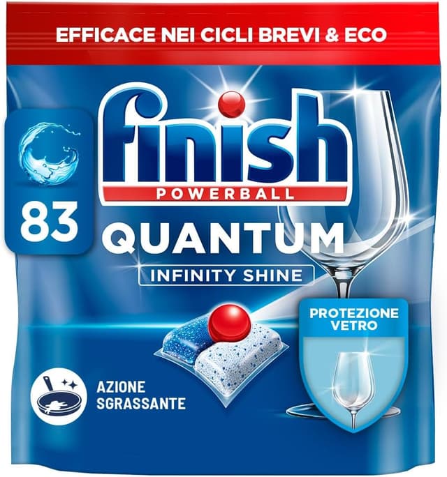 Detalle de Finish Quantum Infinity Shine 83 pastiglie lavastoviglie