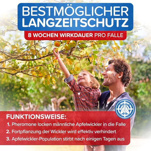 Detalle de Apfelwickler Pheromonfallen (2 Stück) – Pheromonfalle für Apfelbäume zur Befallsermittlung