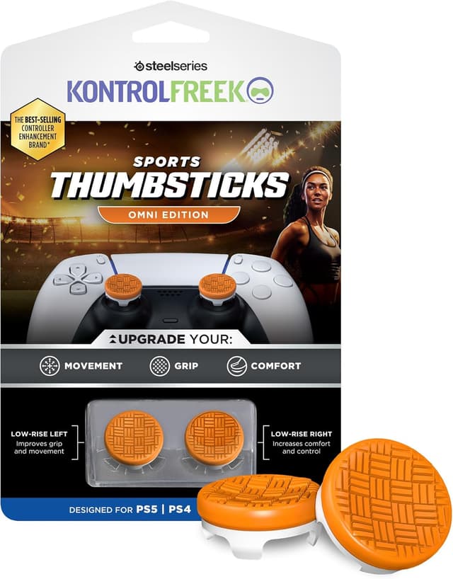Imagen de KontrolFreek Omni Thumbsticks para PS5 y PS4, Naranja/Blanco en OfertitasTOP