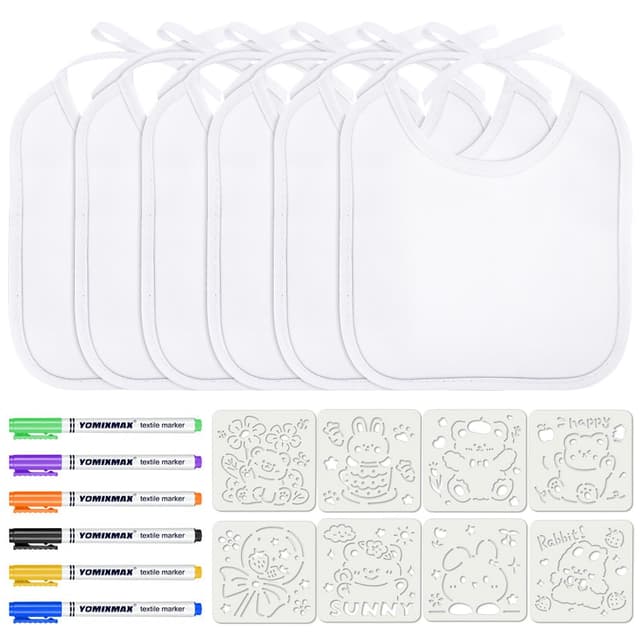 Detalle de Aolso Lätzchen zum Bemalen mit 18×18 cm