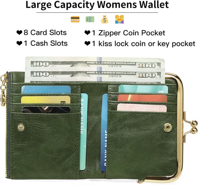 Detalle 2 de FALAN MULE Small compact leather purse RFID