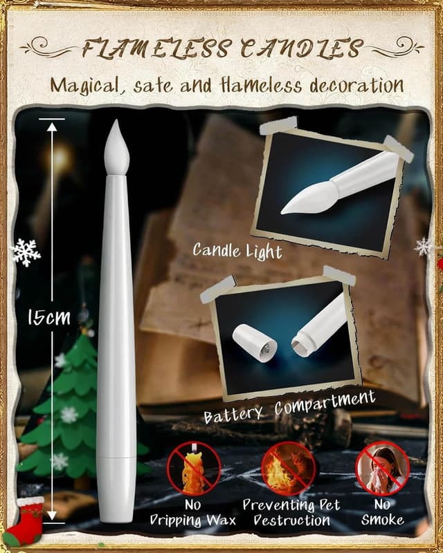 Thumbnail 4 de CSNDICE Floating Candles with Wand 20pc Battery-Operated โ๐