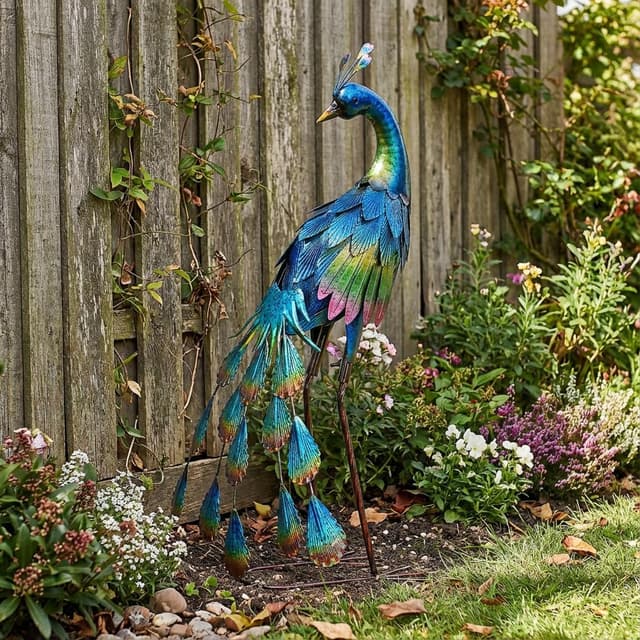 Thumbnail 5 de TERESA'S COLLECTIONS Peacock Garden Statue