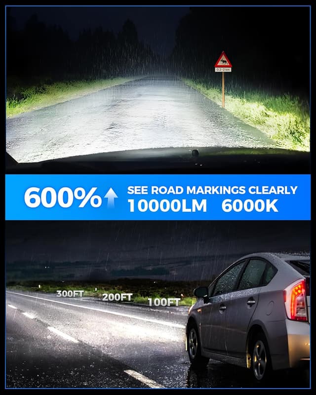 Detalle 2 de Marsauto H11 LED Fog Light Bulbs 10000LM