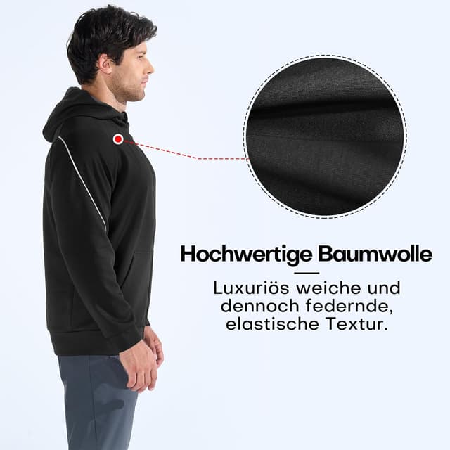 Detalle 1 de BROKIG Zip Hoodie Herren mit Reißverschluss