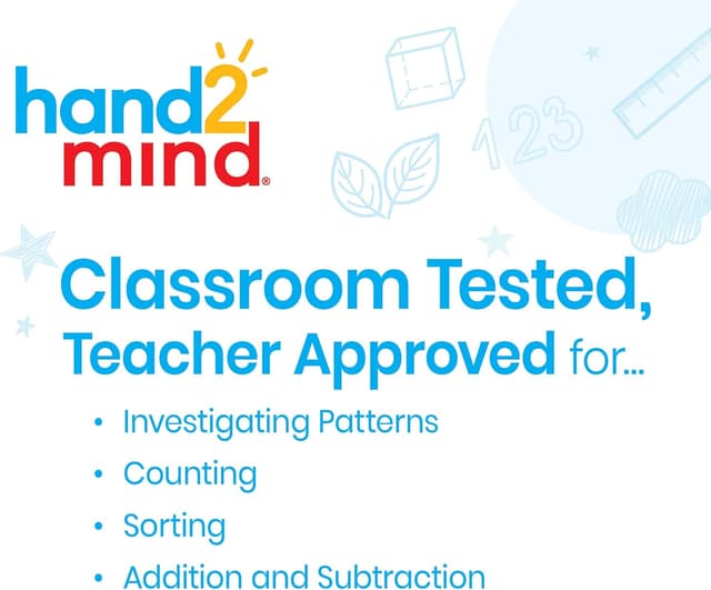 Detalle de hand2mind Plastic Square Color Tiles 400 🎲