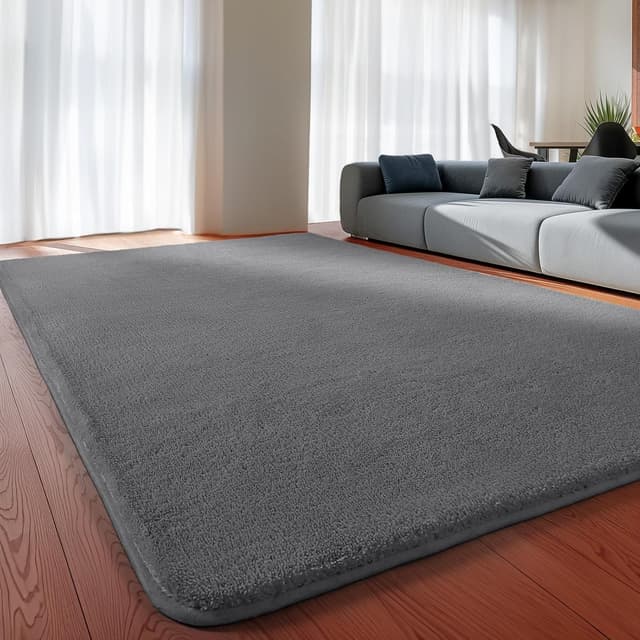 Thumbnail 6 de Sour Lemon Kurzflor Teppich 300 x 425 cm grau – waschbar, rutschhemmend für Wohnzimmer & Kinderzimmer