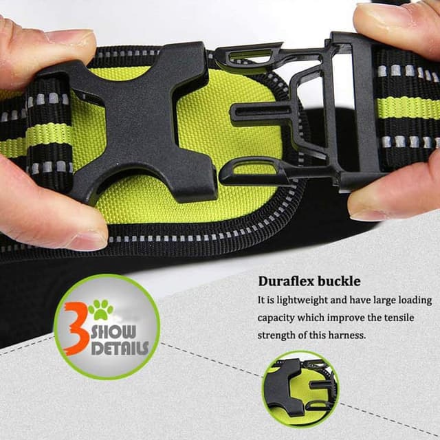 Detalle 1 de Truelove TLH5551 soft padded dog harness with handle, reflective material, Oxford outer layer (Blue, L)