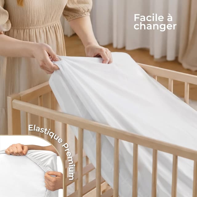 Thumbnail 5 de Dreamzie Lot de 2 Drap Housse 70x140 cm pour bébé