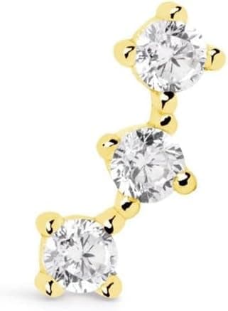 Detalle de SINGULARU Einzelner Ohrring Triple Spark 18kt Gold
