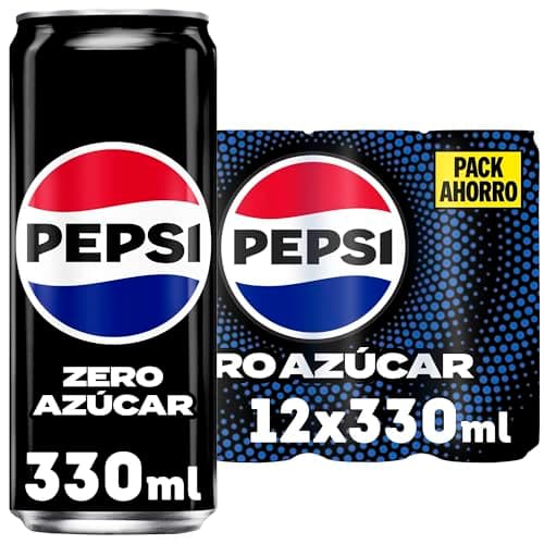 Detalle de Pepsi Zero pack de 12 latas 330 ml
