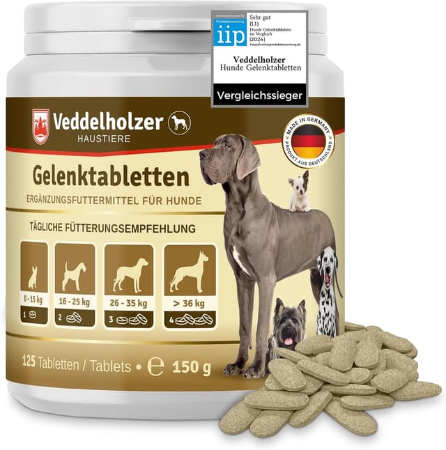 Detalle de Veddelholzer Gelenktabletten für Hunde 125 Kapseln