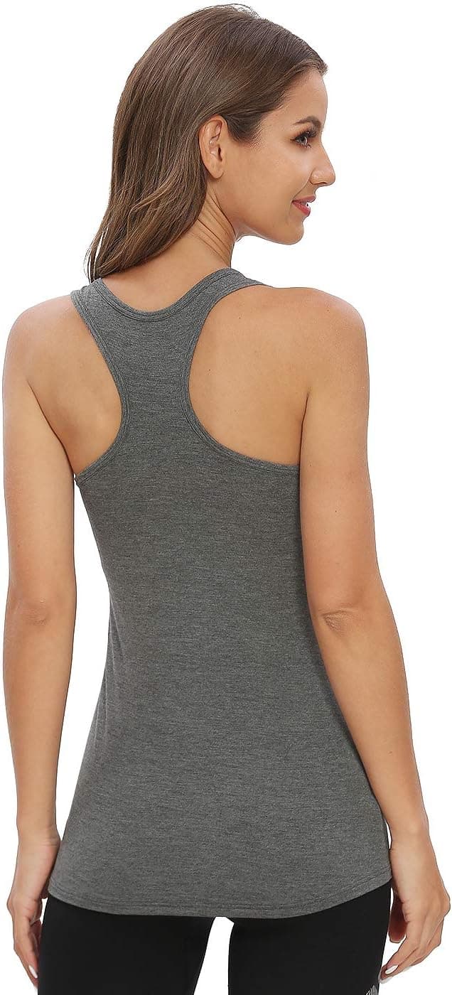 Detalle 2 de Ymmchy Workout Tank Top Damen im 4er-Pack mit Racerback-Design