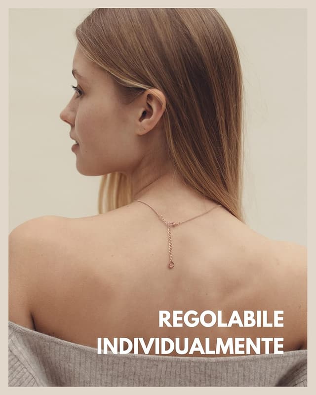 Detalle 2 de GD GOOD.designs EST. 2015 catenina da donna con iniziali in argento, collana con lettere argentate