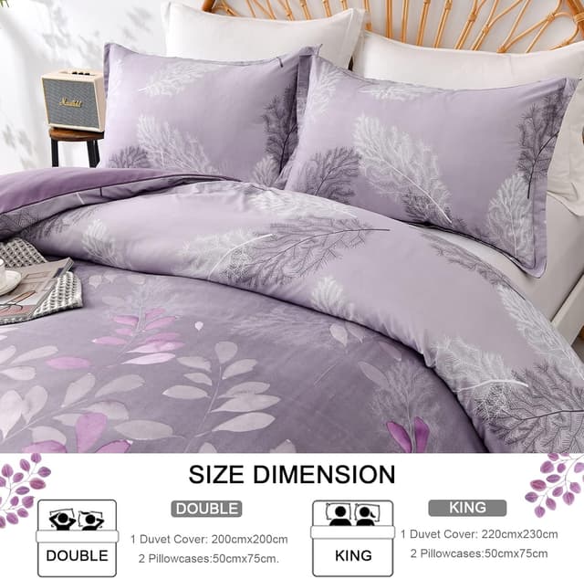 Detalle 2 de DJY Purple Duvet Cover Double 200x200cm