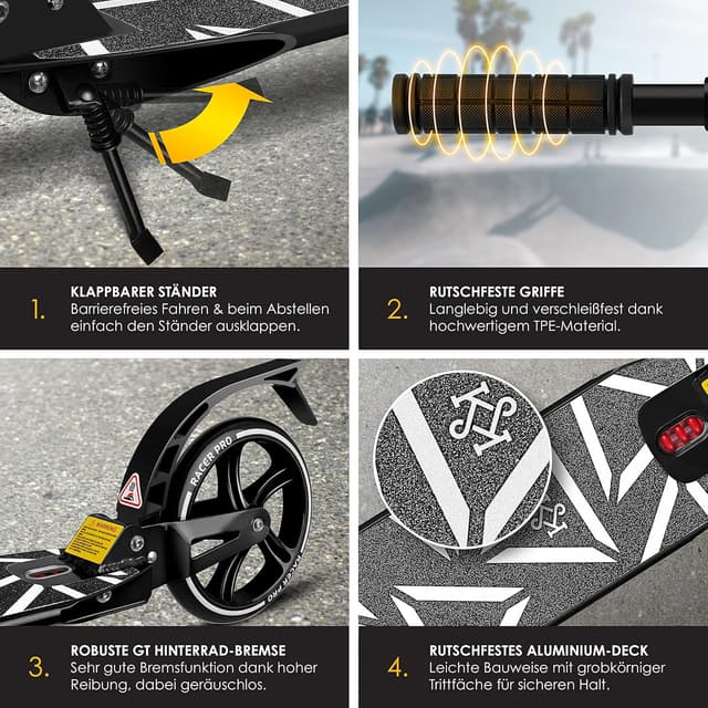 Thumbnail 2 de KESSER Cityroller Tretroller klappbar 🛴