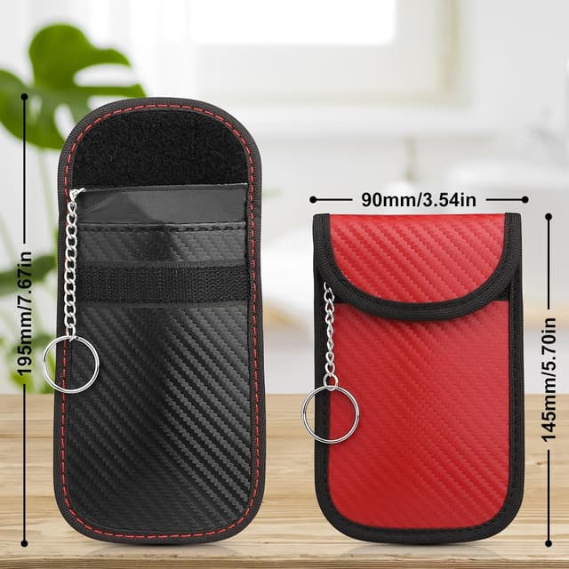 Detalle 2 de Diyife Car Key Signal Blocker Box (Faraday Box) for 5–7 keys with 2 Faraday pouches