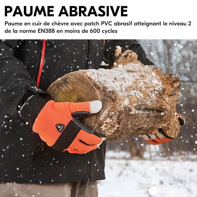 Thumbnail 4 de Vgo... 1 paire gants pour tronçonneuse 0℃
