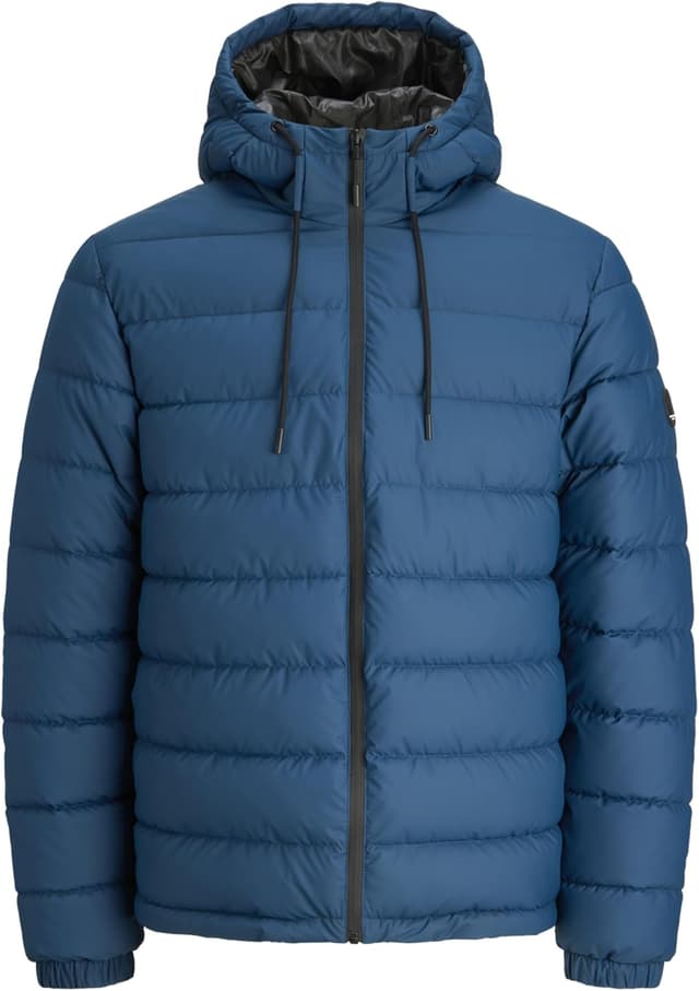 Detalle 2 de Jack & Jones Jcopoint Pu Puffer Jacket : la doudoune homme avec capuche pour l’hiver