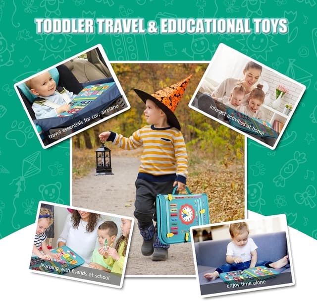 Thumbnail 4 de VISATOR Busy Board Montessori 8‑piece sensory toys 🎲