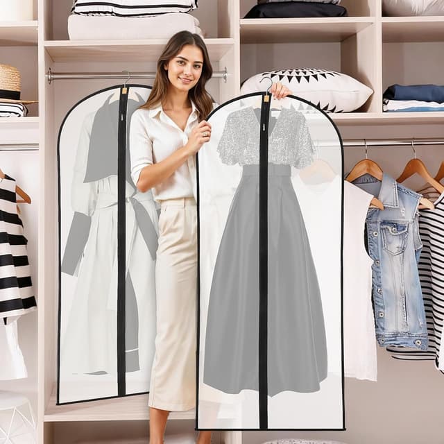 Thumbnail 3 de Two Pack Long PEVA Dress Bags Covers 60x140 cm