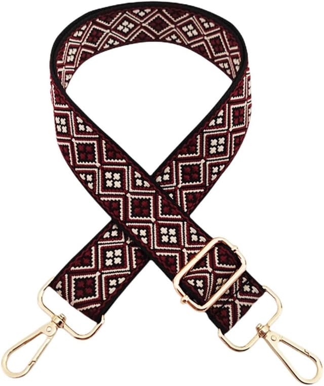 Detalle de Verstellbarer Taschengurt mit Karabiner, 3,8 cm Breite – für Damen Crossbody & Handtaschen (Beige–Saphirblau, 316)