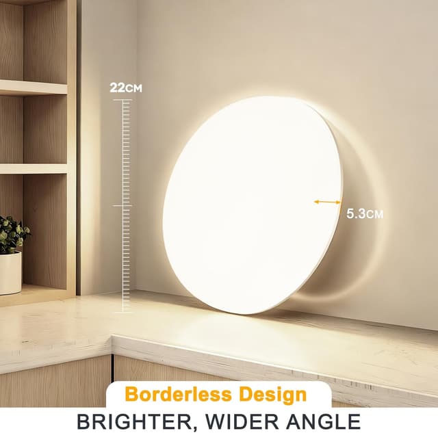 Detalle de LED Deckenlampe 36 W, 4500 lm, IP54 – runde, flache Deckenleuchte (4000 K) für Bad & Küche