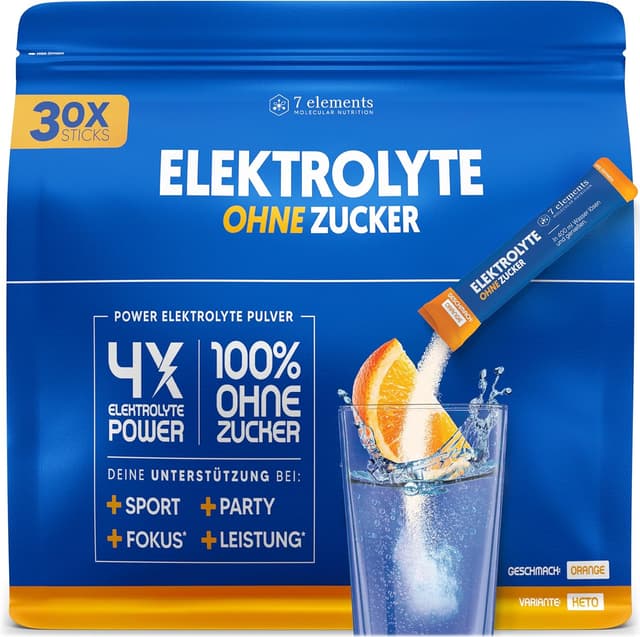 Detalle de Elektrolyte Pulver ohne Zucker 30 Stück