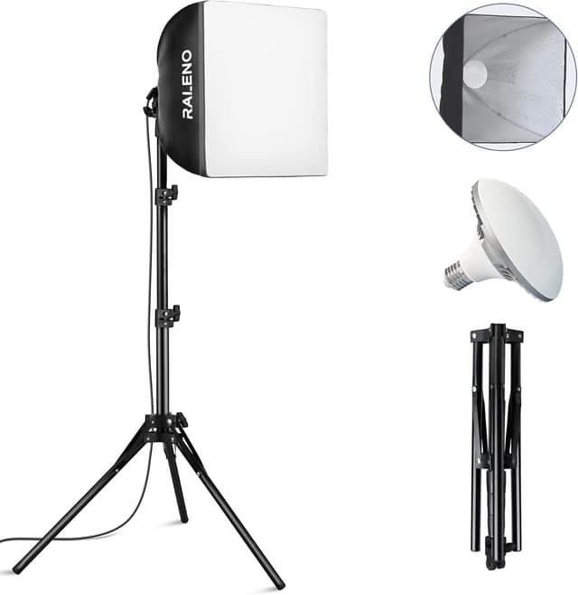 Imagen de RALENO Softbox Fotografie Beleuchtungsset, 40 x 40cm, LED Fotografie Studio Licht mit 50W 5500K LED Leuchtmittel, 97 CRI Lichtbox (Schwarzer Rand)
RALENO Softbox Fotografie Beleuchtungsset, 40 x 40c… en OfertitasTOP