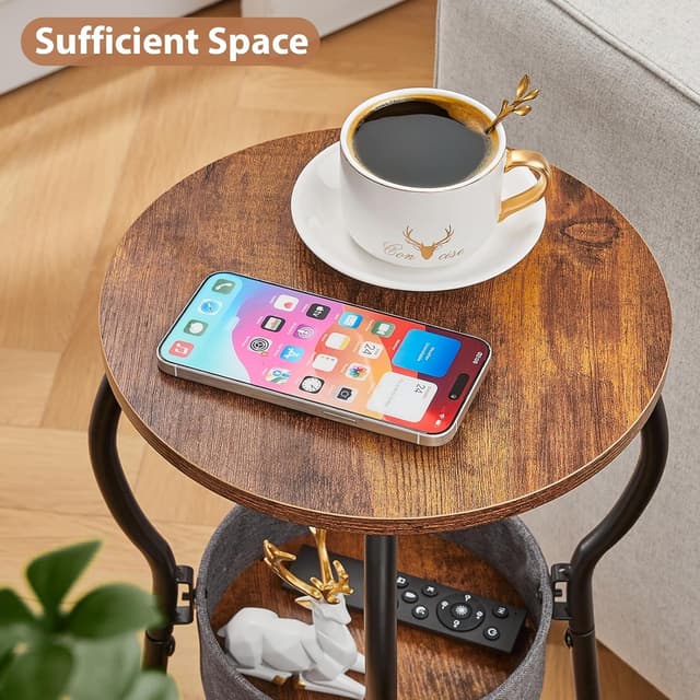 Thumbnail 4 de ZEXVIDA Round Side Table 40 x 40 x 55 cm