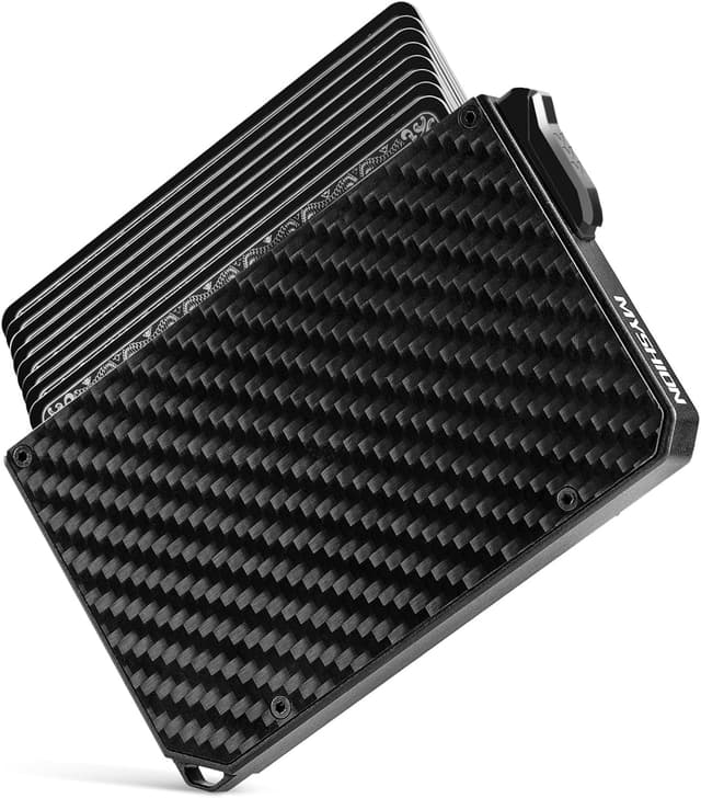 Detalle de MYSHION Metal Wallet RFID blocker 6-card 🧾