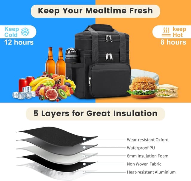 Thumbnail 5 de holuxer Insulated Lunch Bag 15L — Large Leakproof Cooler Bag