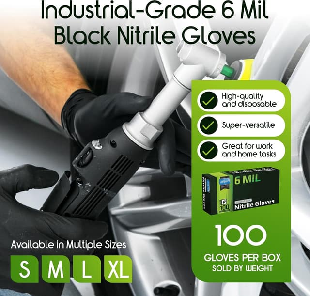 Thumbnail 1 de Inspire Black Nitrile Gloves 6 Mil