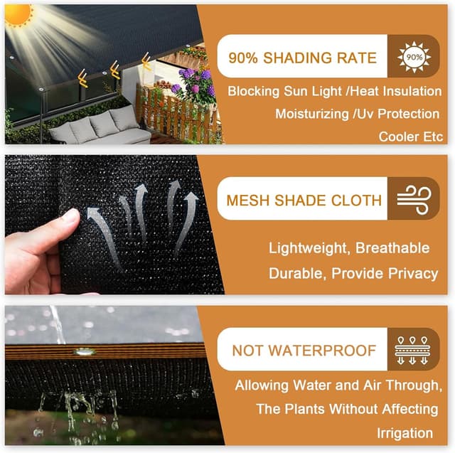 Thumbnail 2 de ZOZIJIU Malla de Sombra 2.5x4m para Exterior ☂