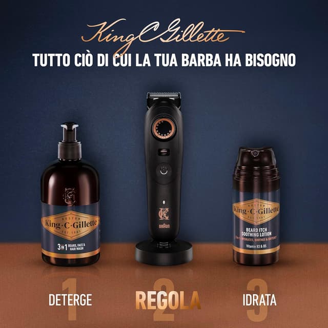 Thumbnail 6 de King C. Gillette Barba Pro MAX – Rasoio elettrico senza fili con 40 impostazioni e 4 pettini intercambiabili