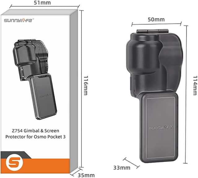 Detalle 1 de Black Plastic Protective Case for DJI Osmo Pocket 3 Gimbal and Screen (Pocket 3 Action Camera Case)