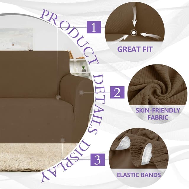 Thumbnail 5 de Ystyle Funda Sofá 2 Plazas Marrón