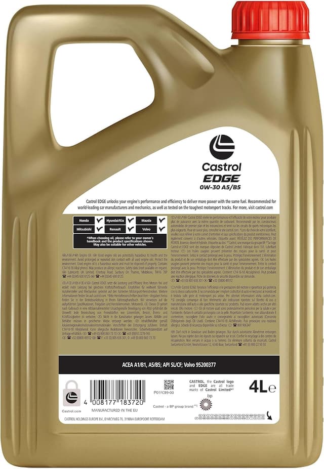 Detalle 2 de Castrol EDGE 0W-30 A5/B5 4L aceite de motor