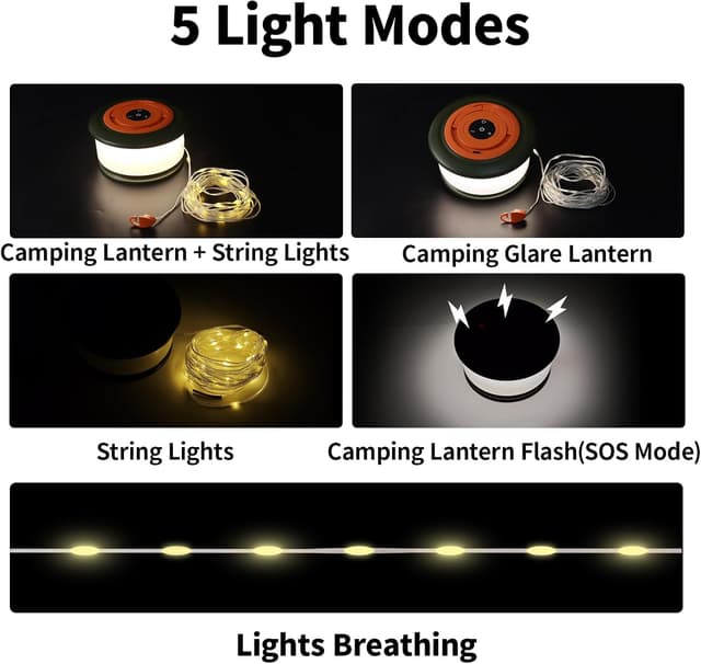 Detalle de Phylosal Camping-Lichterkette 10 m