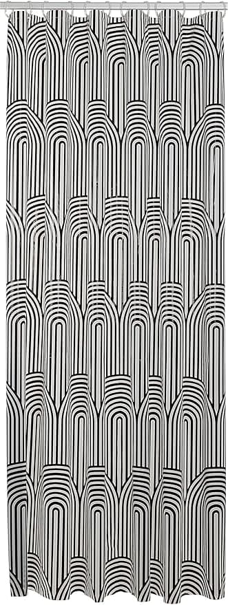 Detalle de Sealskin Brave Cortina de Ducha 180x200 cm PEVA 🛁 Negra/Blanca