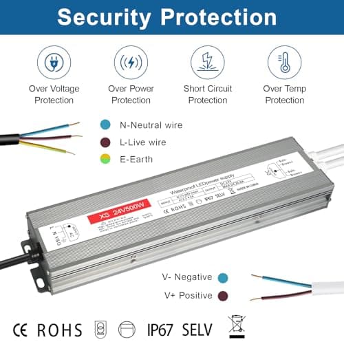 Thumbnail 6 de Transformador LED IP67 24V 500W para tiras y bombillas⚡