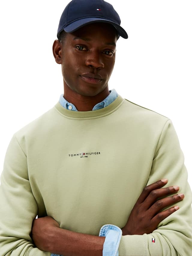 Detalle de Tommy Hilfiger Men’s Tipped Round Neck Sweatshirt