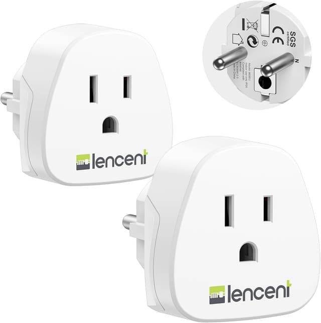 Imagen de LENCENT 2X Adaptateur USA vers Europe en OfertitasTOP